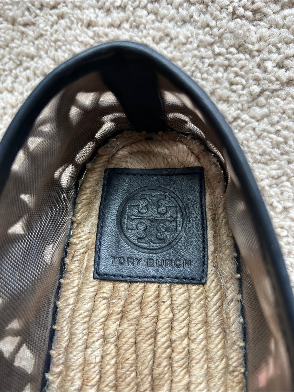 Tory Burch Black Lace Espadrille Flats - Picture 3 of 8
